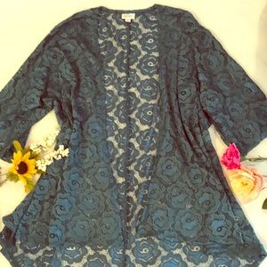 LuLaRoe Teal kimono